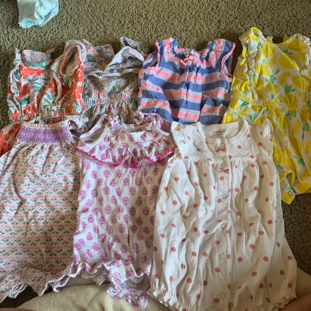 3-6 month rompers